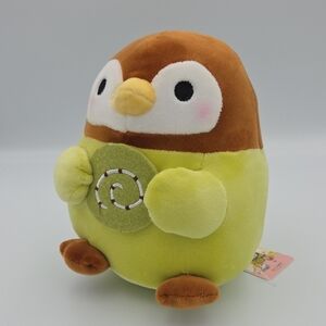 Cute Brown and Green Plush Toy for Small Pets